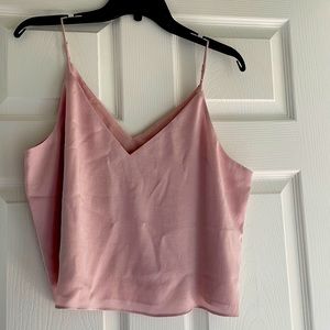 NWT express double v neck crop